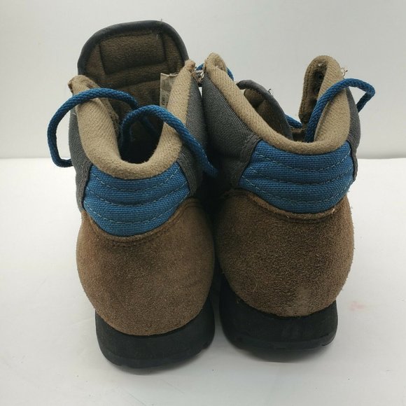 VTG LL Bean Merrell Suede Leather WP Hiking Trail Boots Brown Green Women Sz 8 - Picture 2 of 7